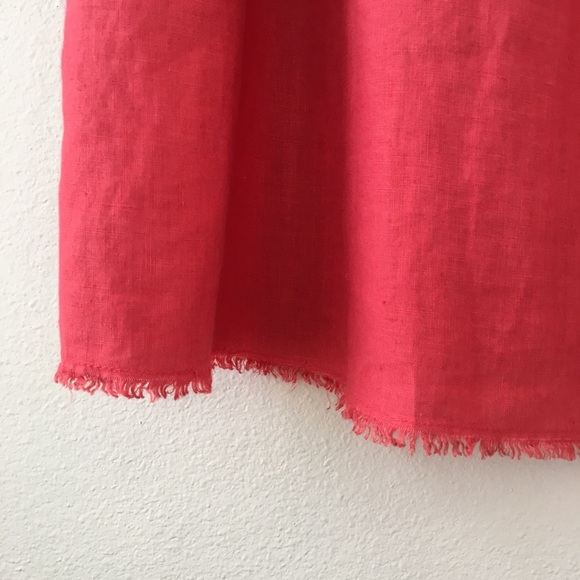 Lucky Brand Coral Linen Empire Waist Dress - Picture 5 of 7
